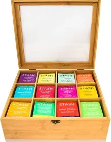 Gravierte Holz-Teebox – Geschenk für Genießer und Teefans