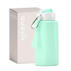 Nachhaltige faltbare Wasserflasche – Praktische Geschenkidee mit Gravur