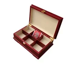 Edle Holz-Teebox mit Gravur – Luxuriöse Geschenkidee für Firmenkunden