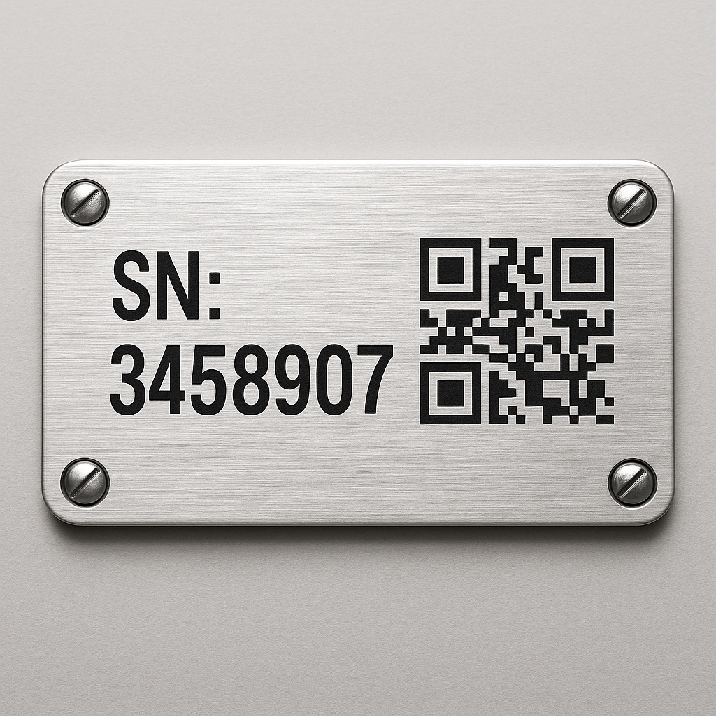 Seriennummern und QR-Codes