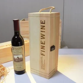 Nachhaltige Holz-Weinbox mit individueller Gravur – Hochwertige Aufbewahrungsbox für Wein