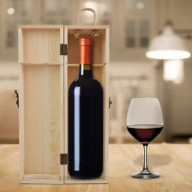 Premium Holz-Weinbox mit Namensgravur – Holz-Weinbox mit personalisiertem Design