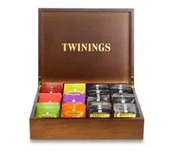 Nachhaltige Holzbox für Tee mit Namen oder Logo – Exklusives Präsent für Mitarbeiter