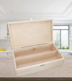 Elegante Holzbox für Weinflaschen – Geschenkbox für Jubiläen und Feste