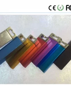 Schlichter USB Schlüsselanhänger mit Metallgehäuse mit Logo