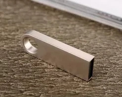 Stilvoller USB Schlüsselanhänger gebürstetes Metall mit Logo