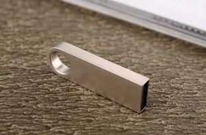 Stilvoller USB Schlüsselanhänger gebürstetes Metall mit Logo