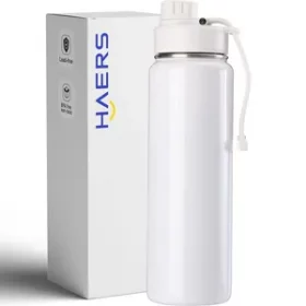 Praktische Edelstahl-Wasserflasche mit Wunschgravur – Ideal für Reisen, Outdoor und Camping