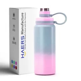 Praktische Edelstahl-Wasserflasche mit Wunschgravur – Ideal für Reisen, Outdoor und Camping