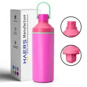 Praktische Edelstahl-Wasserflasche mit Wunschgravur – Ideal für Reisen, Outdoor und Camping