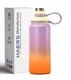 Nachhaltige Edelstahlflasche mit individueller Gravur – Nachhaltige Flasche für Schule und Büro