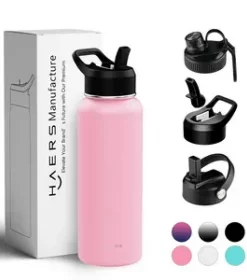 Nachhaltige Edelstahlflasche mit individueller Gravur – Nachhaltige Flasche für Schule und Büro