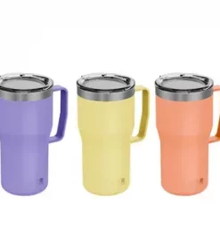 Edle Edelstahlbecher mit Firmenlogo