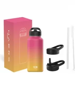 Praktische Edelstahl-Wasserflasche mit Wunschgravur – Kreative Geschenkidee für Weihnachten