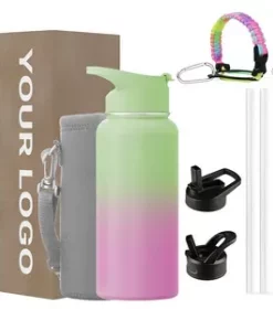 Praktische Edelstahl-Wasserflasche mit Wunschgravur – Kreative Geschenkidee für Weihnachten