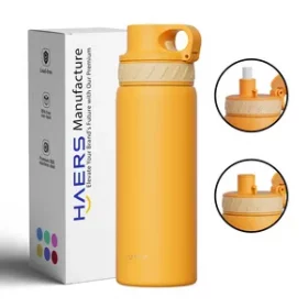 Praktische Edelstahl-Wasserflasche mit Wunschgravur – Ideal für Reisen, Outdoor und Camping