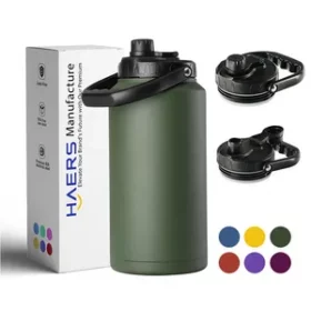 Praktische Edelstahl-Wasserflasche mit Wunschgravur – Ideal für Reisen, Outdoor und Camping