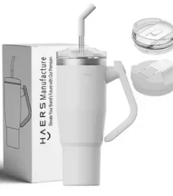 Individuell gravierte Edelstahlbecher mit Firmenlogo