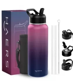 Praktische Edelstahl-Wasserflasche mit Wunschgravur – Kreative Geschenkidee für Weihnachten