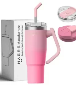 Elegante Metallbecher aus Edelstahl mit dem Firmenlogo als exklusives Mitarbeitergeschenk