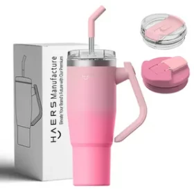 Elegante Metallbecher aus Edelstahl mit dem Firmenlogo als exklusives Mitarbeitergeschenk