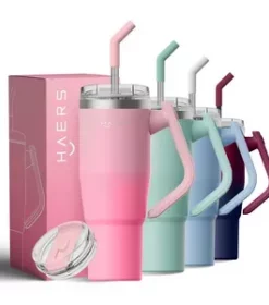 Isolierte Edelstahlbecher mit Wunschgravur: "Made in Germany" für Kaffee, Tee und Cocktails