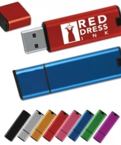 Metallischer USB Speicher aus Metall mit Schlüsselanhänger