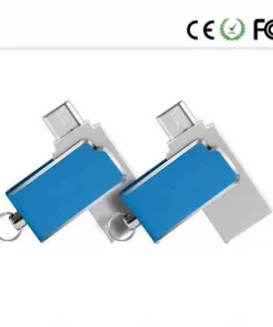 Kompakter Speicherstick Edelstahl-Design mit Schlüsselanhänger