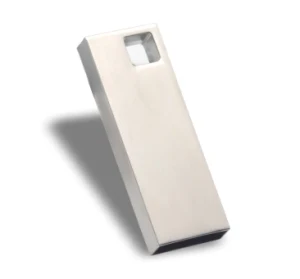 Kleiner USB Schlüsselanhänger gebürstetes Metall mit Drehmechanismus