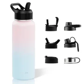 Praktische Edelstahl-Wasserflasche mit Wunschgravur – Ideal für Reisen, Outdoor und Camping