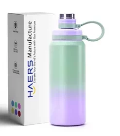 Praktische Edelstahl-Wasserflasche mit Wunschgravur – Ideal für Reisen, Outdoor und Camping