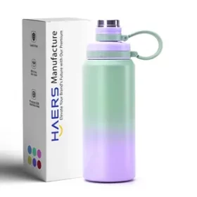 Praktische Edelstahl-Wasserflasche mit Wunschgravur – Ideal für Reisen, Outdoor und Camping