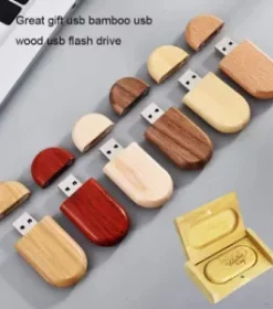 USB-Stick aus Holz mit dem Logo als exklusives Kundengeschenk