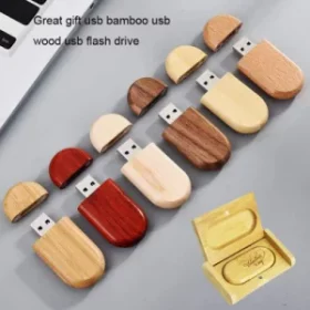 USB-Stick aus Holz mit dem Logo als exklusives Kundengeschenk