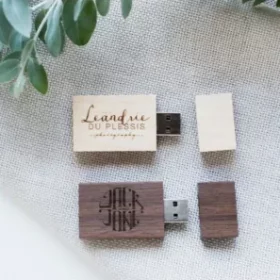 USB-Sticks aus Holz mit individueller Gravur als einzigartiges Accessoire