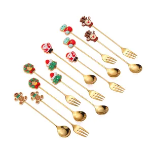 Wholesale-Stainless-Steel-Christmas-Spoon-Cartoon-Dessert-Coffee-Spoon-Fruit-Fork-Creative-Christmas-Tableware-Gift-Set