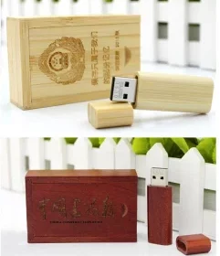 Stylische USB-Sticks aus Holz mit Wunschgravur für Hochzeitsalben und besondere Erinnerungen