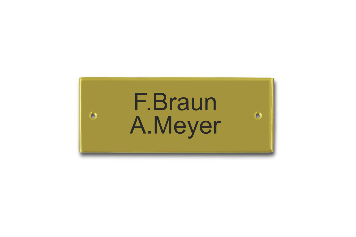 Briefkastenschild 80x30 mm