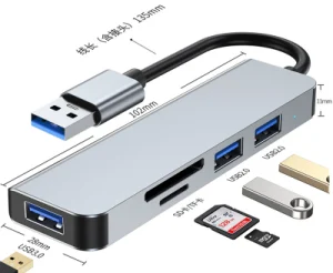 USB-C Hub mit Ihrem Logo, Option 8
