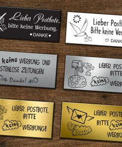 Personalisierte Briefkastenschilder mit Gravur