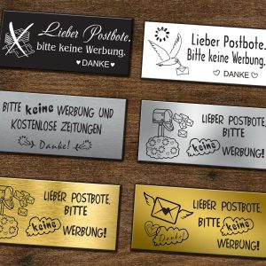 Personalisierte Briefkastenschilder mit Gravur