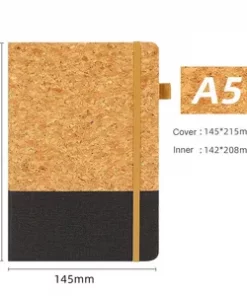 Notizbuch mit Echtholz-Cover – Logo optional graviert