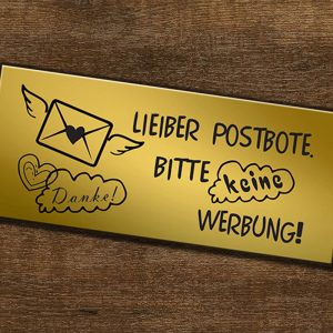 Personalisierte Briefkastenschilder mit Gravur