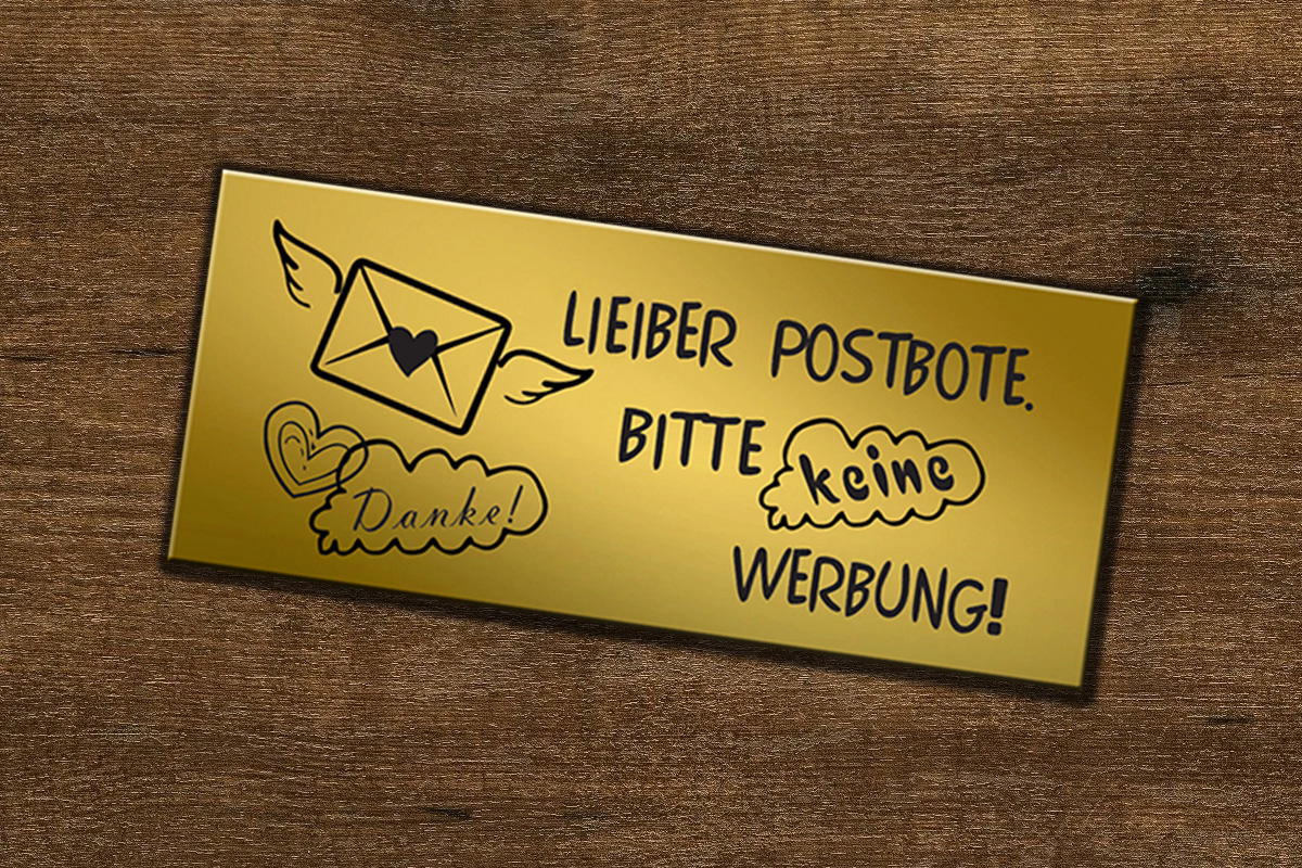 Personalisierte Briefkastenschilder mit Gravur