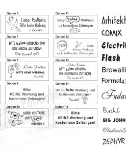 Personalisierte Briefkastenschilder mit Gravur