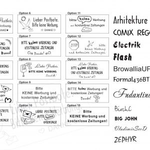 Personalisierte Briefkastenschilder mit Gravur