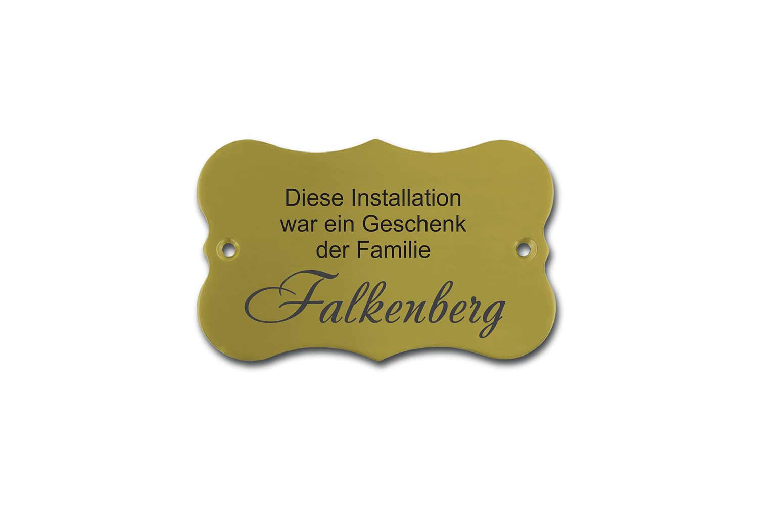 Messingschilder in jeder gewünschten Größe: Passgenaue Gravur