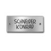 Aluminiumschild 70x30 mm mit Bohrung mit Gravur, selbstklebend, inkl. Gravur