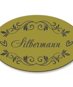 Messingschild 150х95 mm mit Gravur, Oval