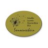 Messingschild 110x78 mm mit Gravur, Oval